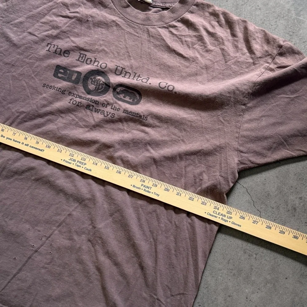 Vintage 90's Ecko Unltd Constant Elevation T-Shirt Brown XXL Made in USA Echo